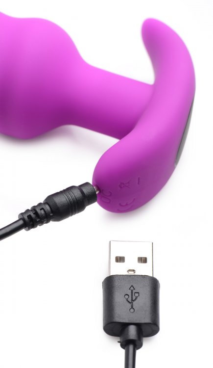 Bang! 21x Vibrating Silicone Swirl w/ remote Butt Plug