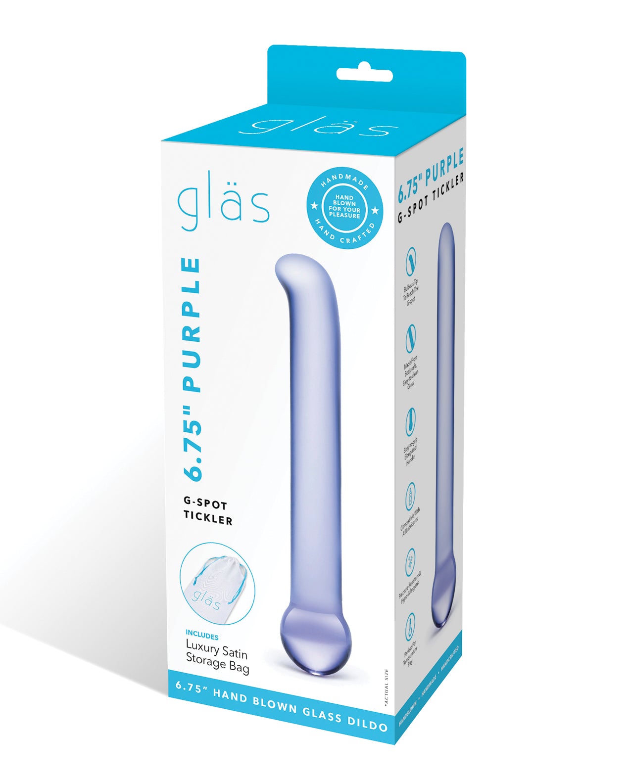 Gläs Purple G-spot Tickler Dildo