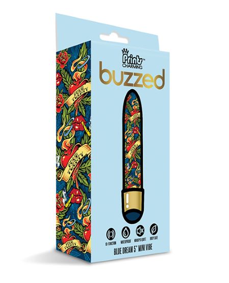 Prints Charming Buzzed 5 Blue Dream  Classic Mini Vibrator