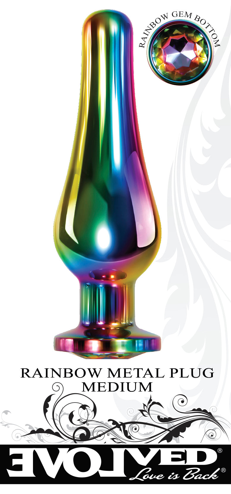 Rainbow Metal Medium Butt Plug