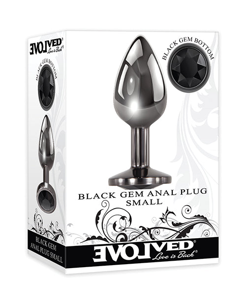 Evolved Gem Black Small Butt Plug