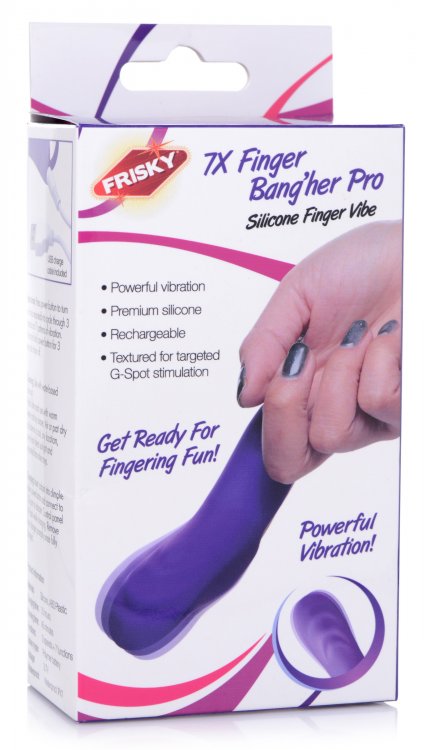 Frisky 7x Finger Bang'her Pro Finger Vibrator Purple