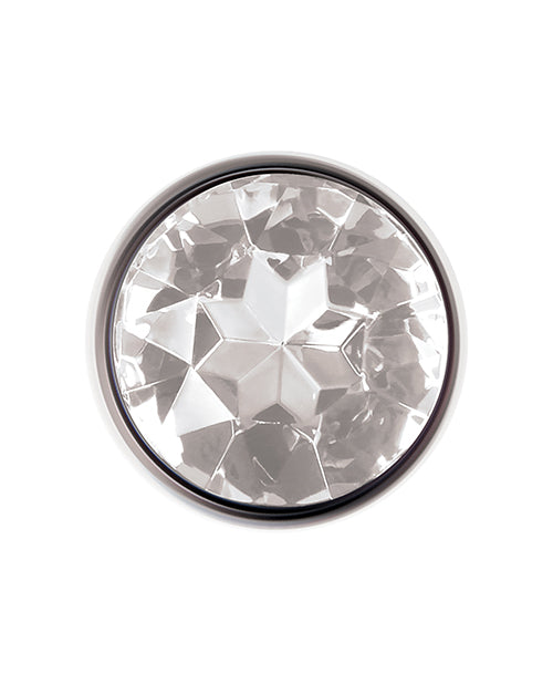 Adam & Eve Clear Gem   Medium Butt Plug