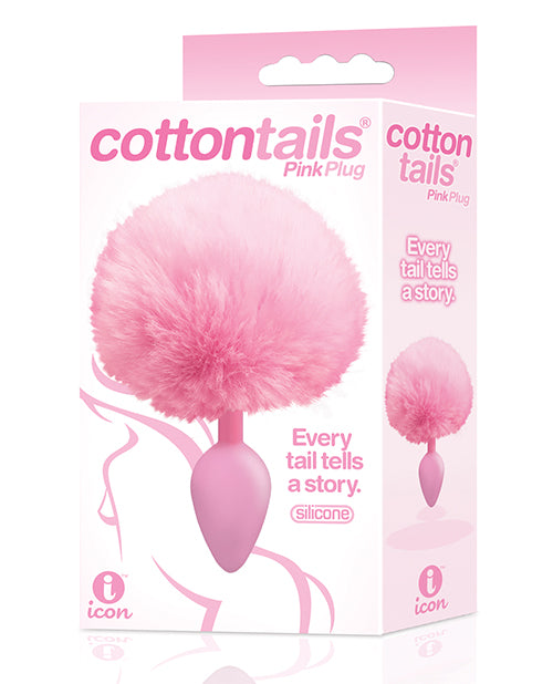 The 9's Cottontails Silicone Bunny Tail  Pink Butt Plug