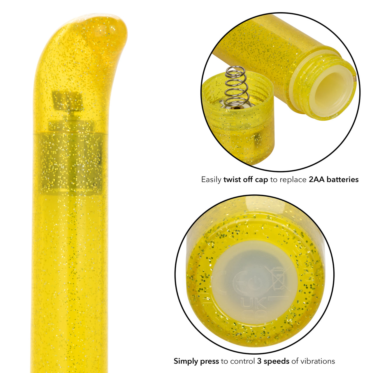 Sparkle Slim G-vibe Yellow G-Spot Stimulator