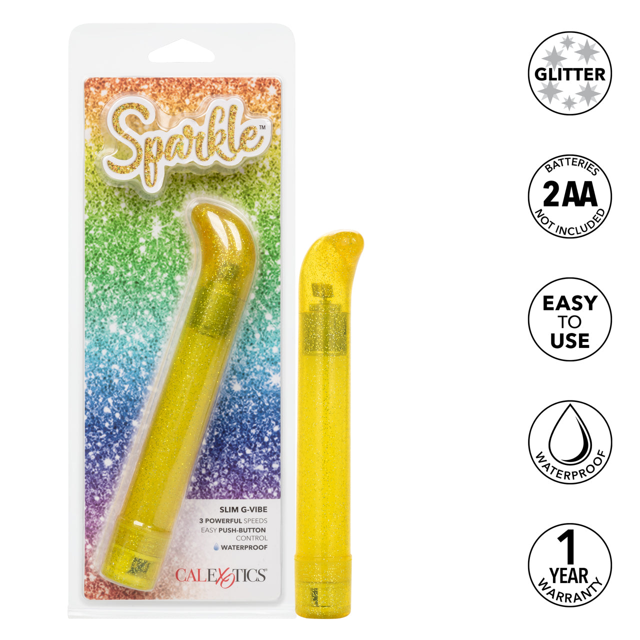 Sparkle Slim G-vibe Yellow G-Spot Stimulator