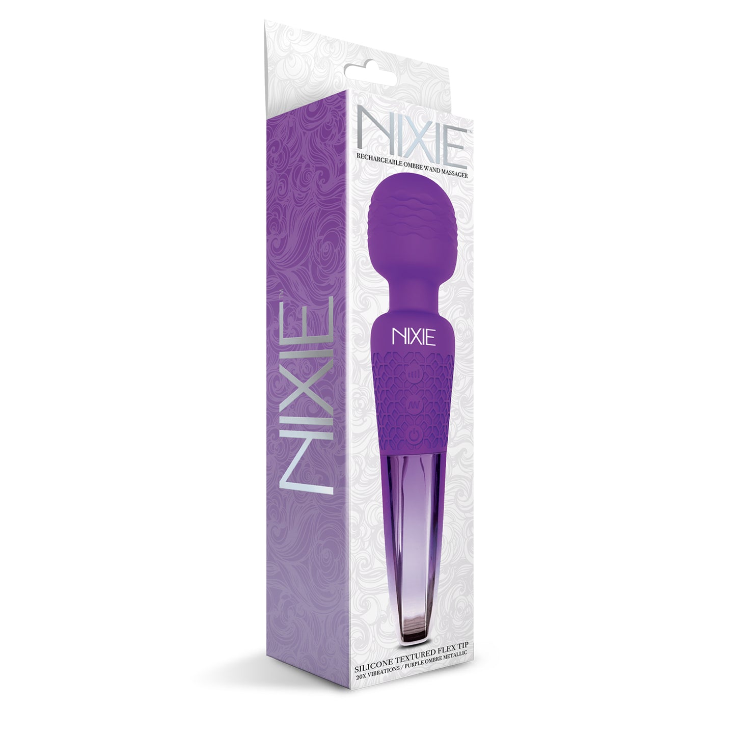 Nixie Body Wand Massager Purple Ombre Metallic