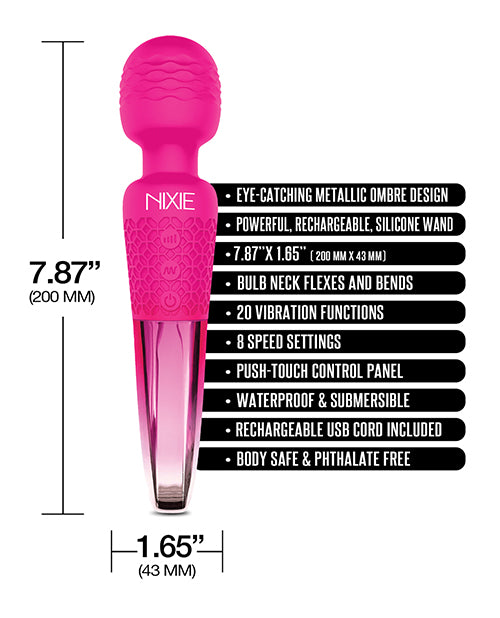 Nixie Body Wand Massager Pink Ombre Metallic