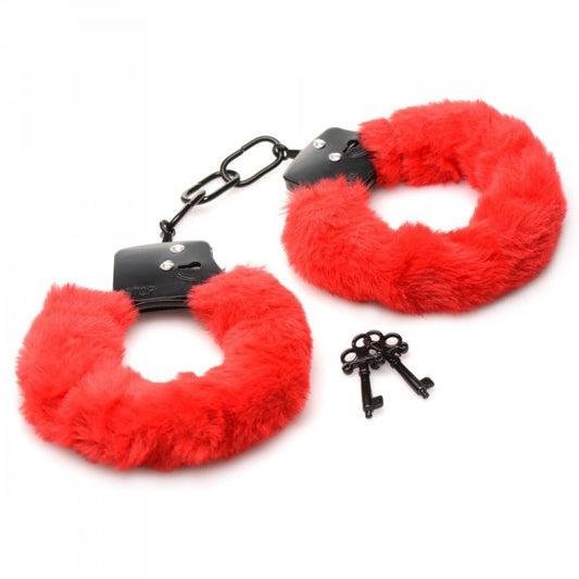 Cuffed In Fur Handcuffs Red