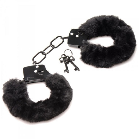 Cuffed In Fur Handcuffs Black