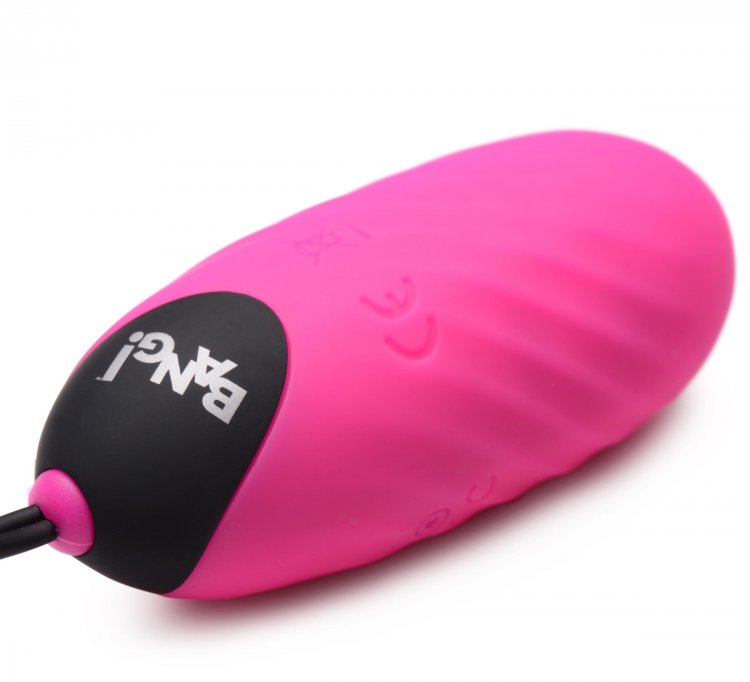 Bang! Swirl Silicone Vibrating Egg Pink