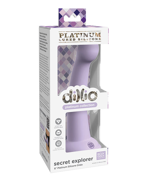 Dillio Platinum 6in Secret Explorer Dildo Purple