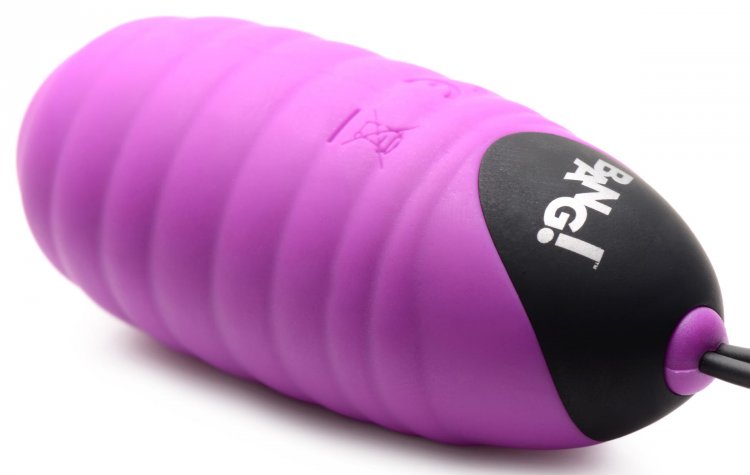 Bang! Swirl Silicone  Vibrator Egg Purple