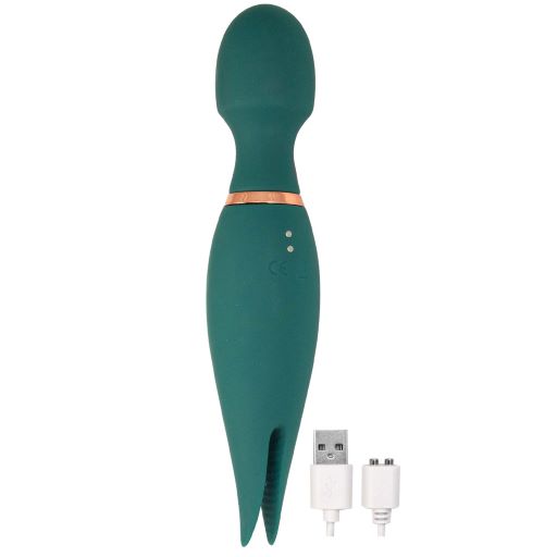 Mystique Vibrating Magic Body Wand Green