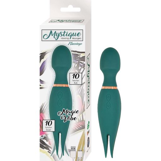 Mystique Vibrating Magic Body Wand Green