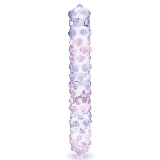 Glas Purple Rose Nubby Dildo