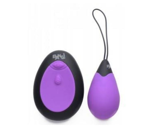 Bang! 10x Vibrating  Egg  w/ Remote Purple