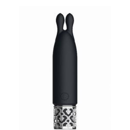 Royal Gems Twinkle Silicone Bullet Rechargeable Black