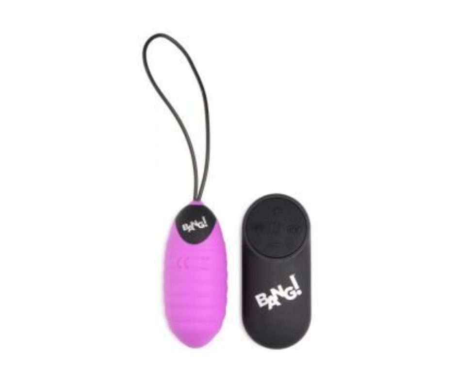 Bang! Swirl Silicone  Vibrator Egg Purple