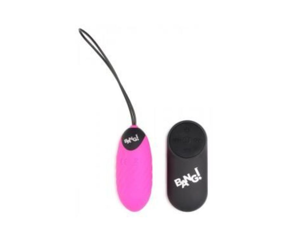 Bang! Swirl Silicone Vibrating Egg Pink