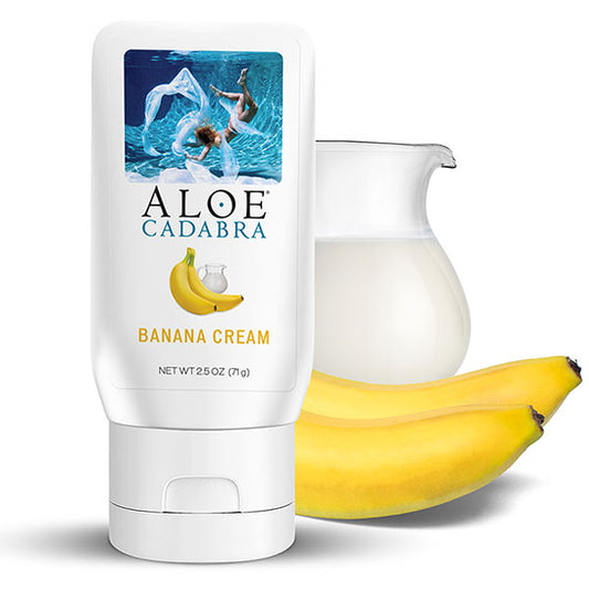 Aloe Cadabra Organic Flavored Lube Banana Cream 2.5 Oz
