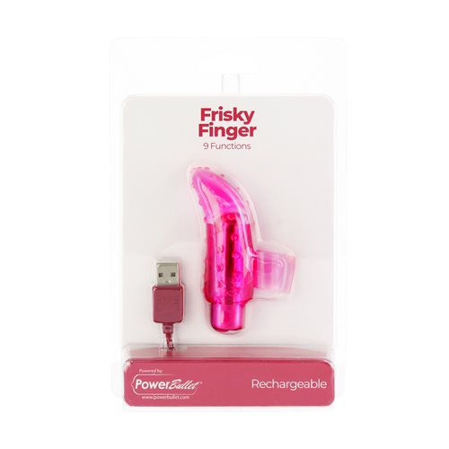 Rechargeable Frisky Finger Pink Finger Vibrator