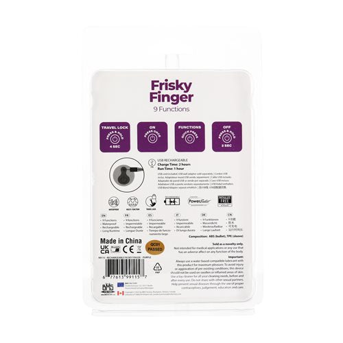 Frisky Finger Purple Finger Vibrator