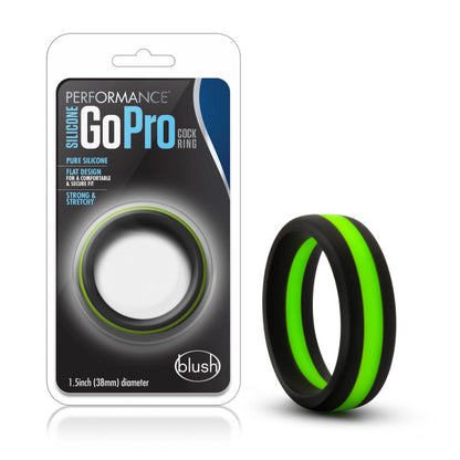 Performance Silicone Go Pro Cock Ring Black/green/black