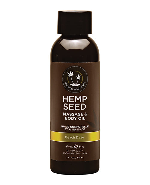 Hemp Seed Massage Oil Beach Daze 2 Oz