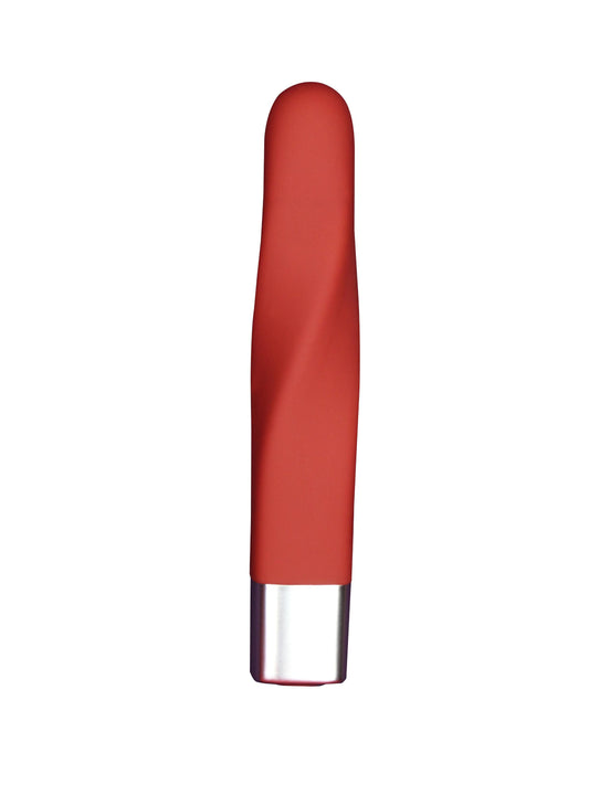 Layla Twist Bullet Silicone Vibrator Red