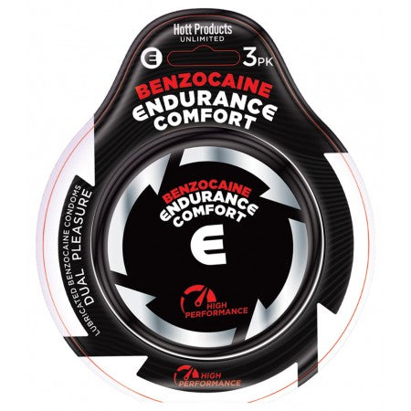 Endurance Comfort Benzocaine Condoms 3pk