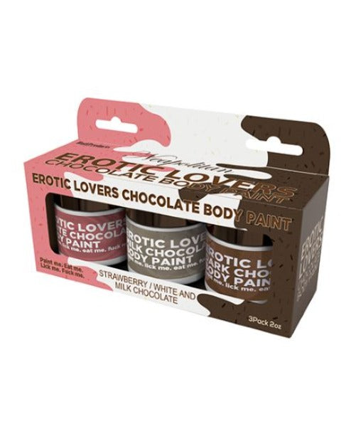 Erotic Chocolate Body Paints White Milk & Strawberry