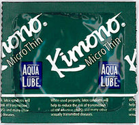 Kimono Microthin W/ Aqua Lube 3pk Condom