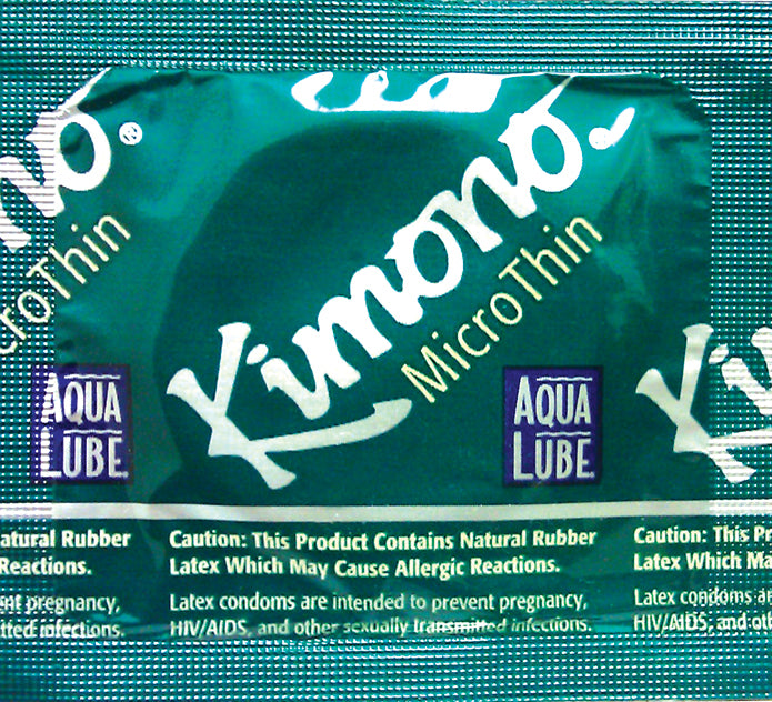 Kimono Microthin W/ Aqua Lube 3pk Condom