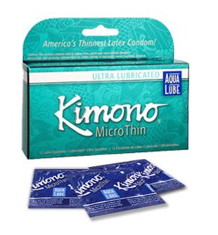 Kimono Microthin W/aqua Lube 12pk Condom