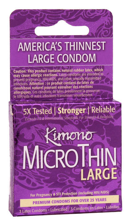 Kimono Microthin Large 3pk Condom