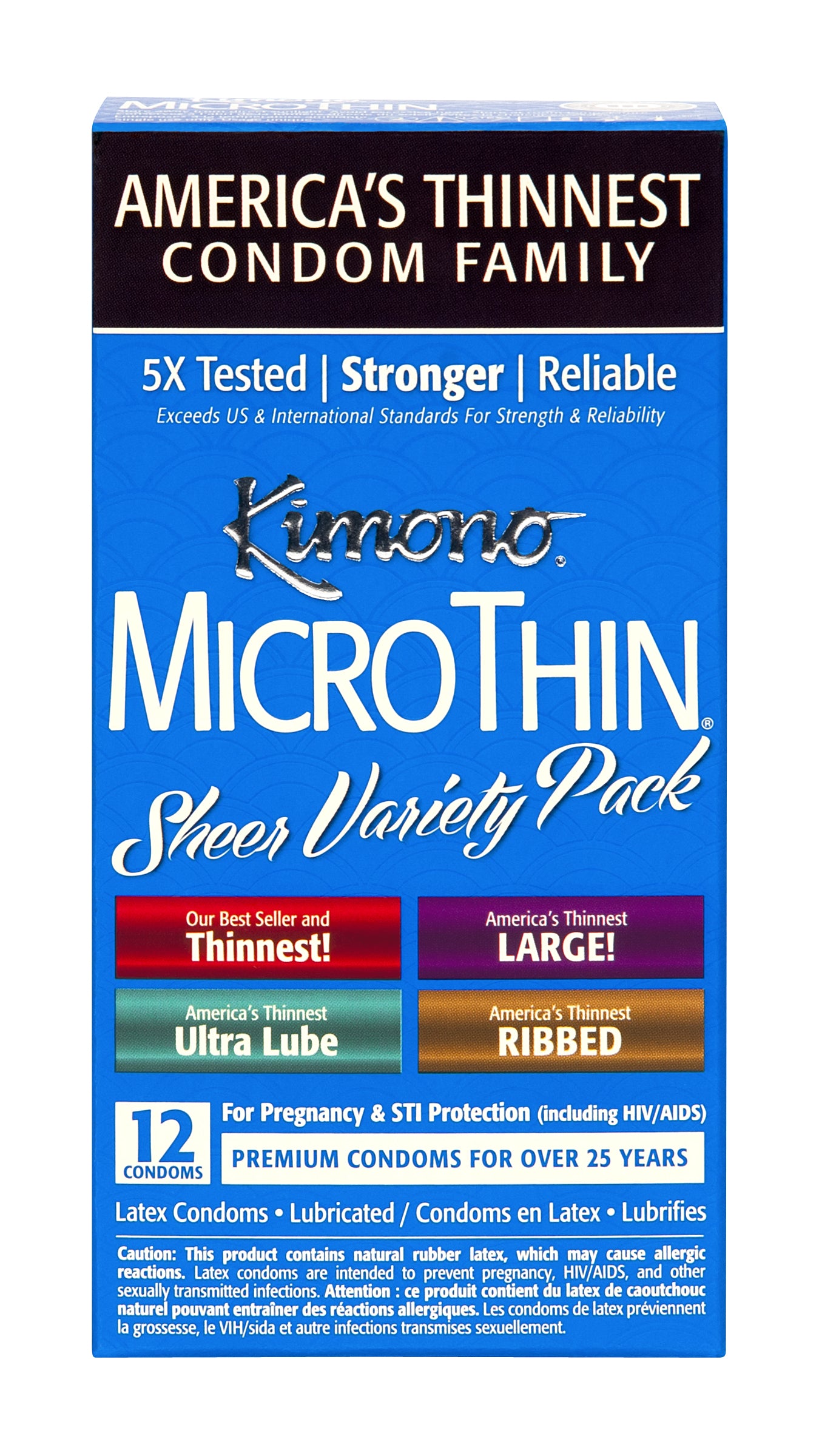 Kimono Microthin Sheer Variety 12 Pack Condom