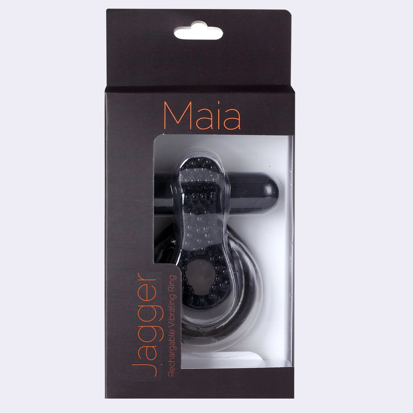 Jagger Rechargeable 10 speed Vibrating Cock Ring Black Sleeve