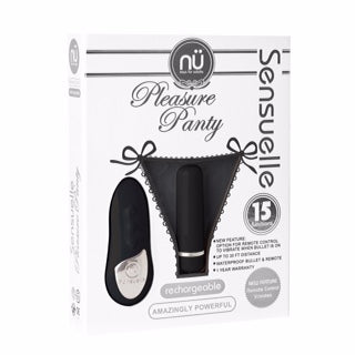 Sensuelle Pleasure Panty Black Remote Control Wearable  Vibrator