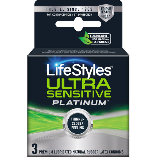 Lifestyles Ultra Sensitive Platinum 3pk Condom