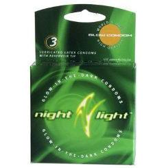 Night Light-glow 3pk Condom