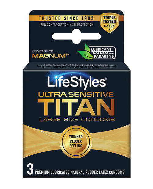 Lifestyles Ultra Sensitive Titan 3pk Condom