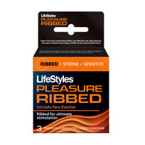 Lifestyles Ribbed Pleasure 3pk Condom