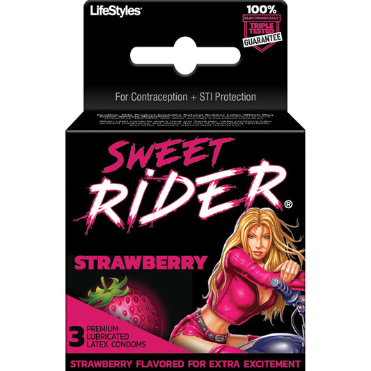 Sweet Rider 3 Pk Flavored Condom