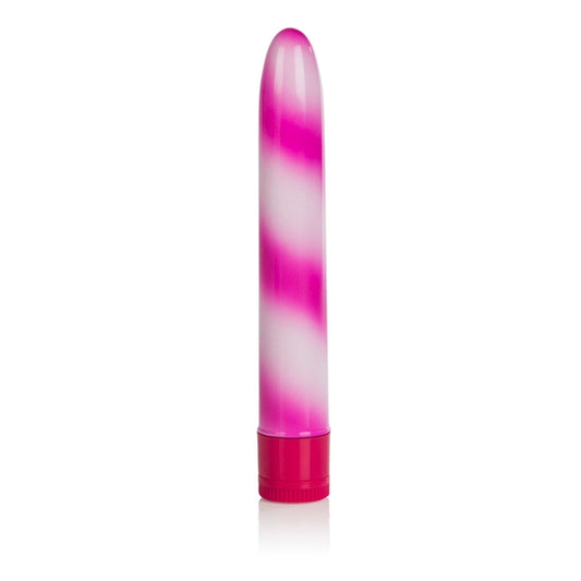 Candy Cane- Waterproof  7in Classic Vibrator