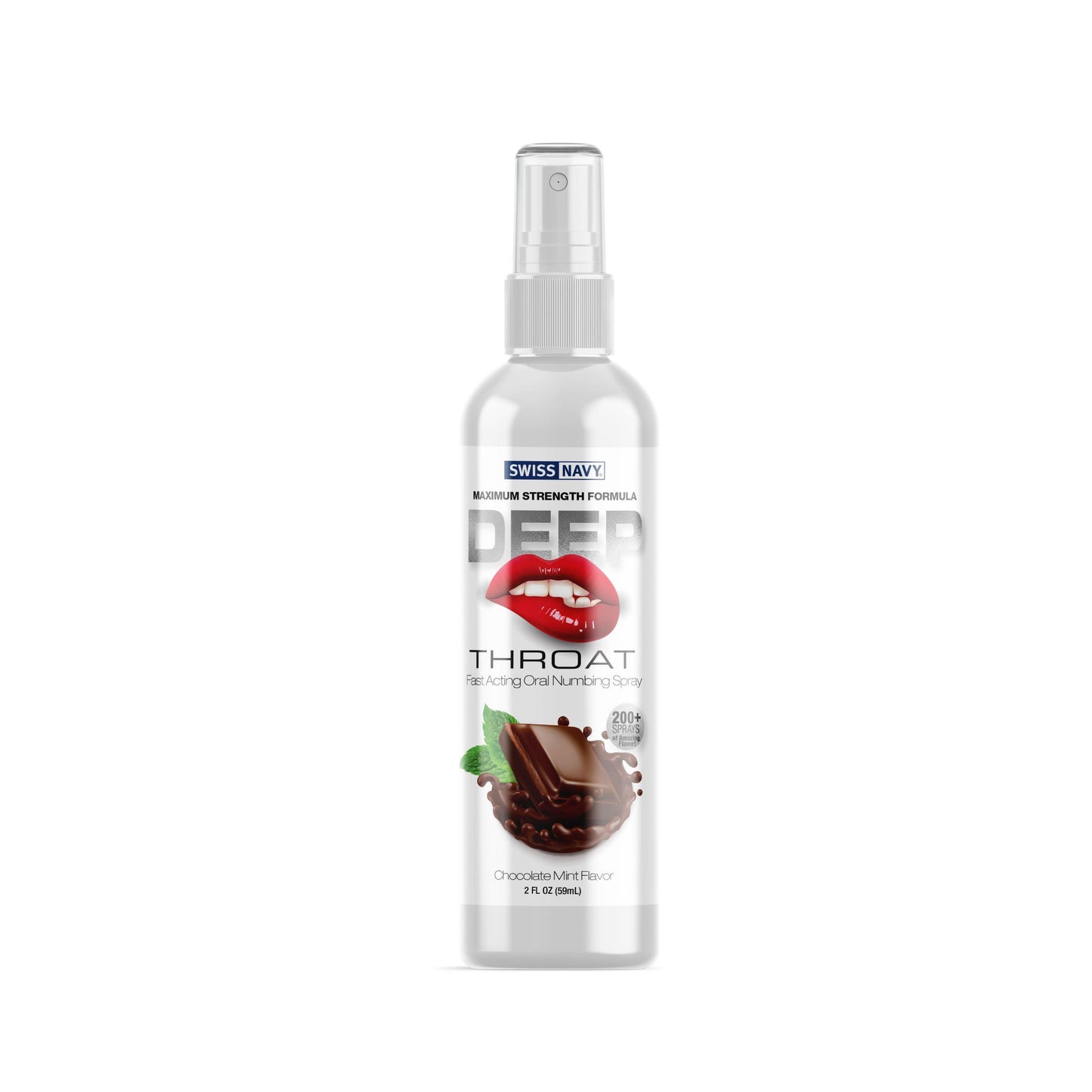 Swiss Navy Deep Throat Spray Chocolate Mint 2 Oz