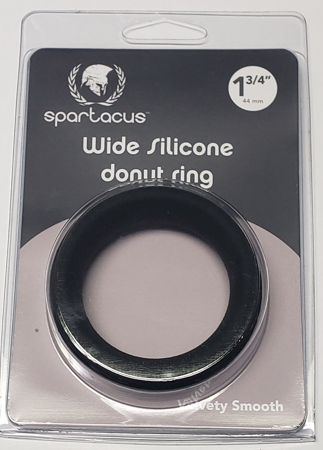 Wide Silicone Donut Penis Ring Black 1.75 "