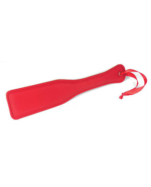 Plush Lined Red Faux Leather Paddle