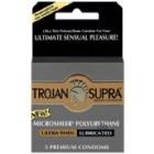 Trojan Supra Lubricated 3pk Non-Latex Condom