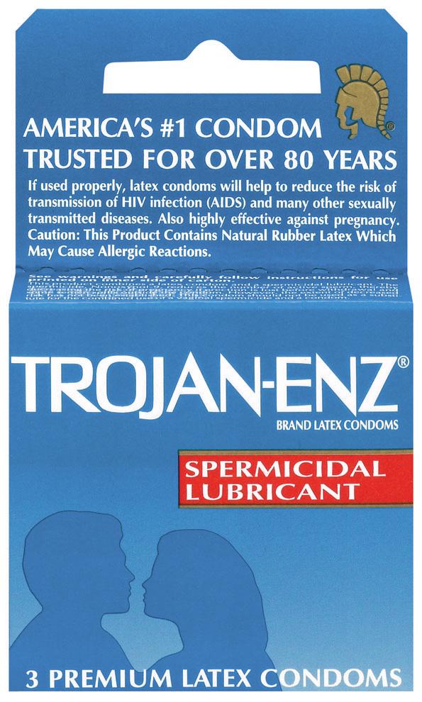 Trojan Enz Spermicidal 3pk Condom